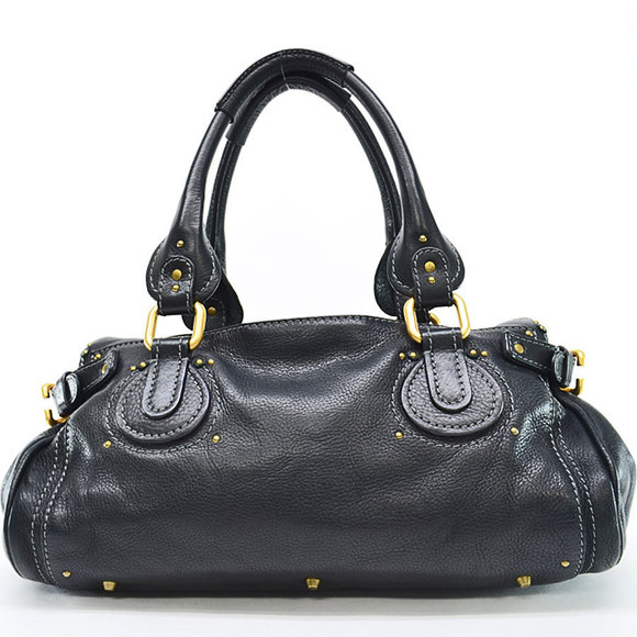 Chloe Handbags - Chloe Bag Paddington Black Metal Handbag Leather